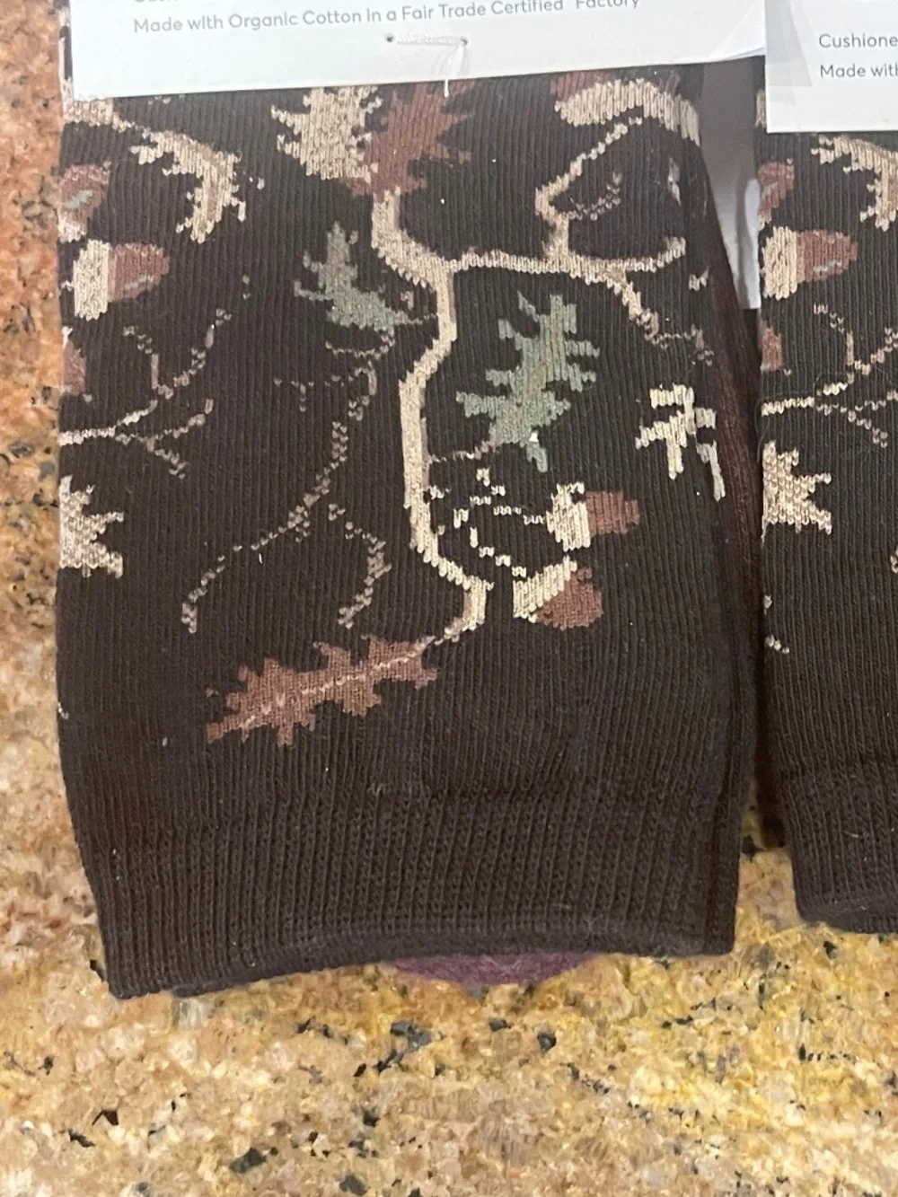 NEW! Pact Autumn Acorns  Premium Crew Socks Two Pair NWT!